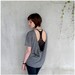 One That Got Away - womens fashion - open back tshirt - SMALL - birdcage print on Alternative Apparel ash gray pony tees