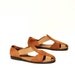 size 11 SPRING brown leather 80s CUTOUT strappy oxford sandals