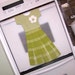 Dish Towel Oven Door Dress in Green and White