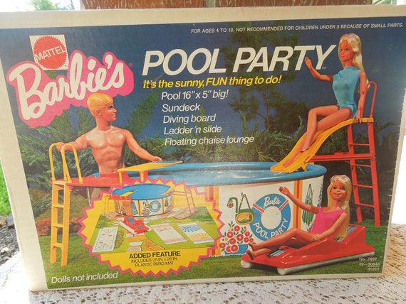 Vintage 1974 Barbie Pool Party Play Set by LemonIceBoxPie on Etsy