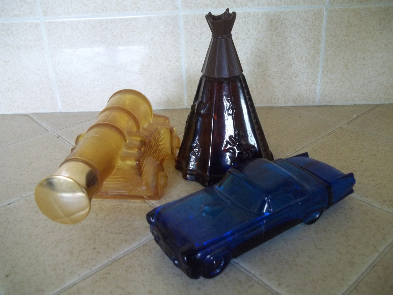 Vintage Avon Mens Cologne Decanter Bottles by TreasureCache
