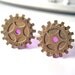 Steampunk Wheels plugs 10mm 00G brass