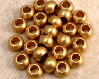 Round Ball Solid Brass Bead, 25 Pieces M154