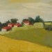 Tuscan Landscape near Sienna 6 x 12 Oil Painting