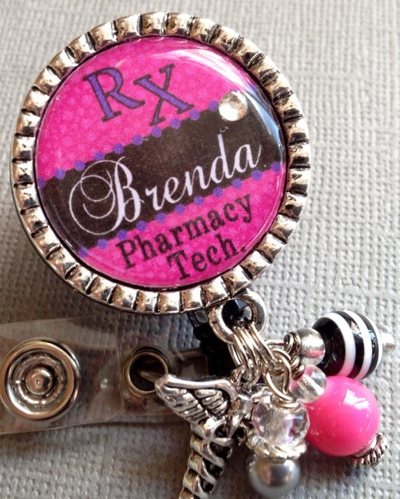 Pharmacy Tech. ID Badge Reel Personalized pharmacistRX