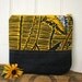 SALE Indigo batik wax canvas, denim clutch, pouch - eco vintage fabrics