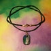 ANCIENT ROMAN GLASS Amulet Talisman Pendant On Silk Bead Cord With Gold Clasp Colorful Patina 1000 - 3000 Year Old Ancient Glass
