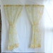 Vintage Curtains Vintage Sheer Draperies Flower Floral Sheers Curtains Mid Century Decor Flower Power
