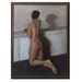 Original Female Nude Figure Oil Painting - Cherokee Kneeling