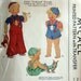 Vintage WALT DISNEY 1939 Toddlers Overalls Pattern With Blouse Cap And Ferdianad The Bull Transfer McCall 711 Sz2