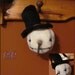 Whimsy art Snowman Ornament Christmas Primitive