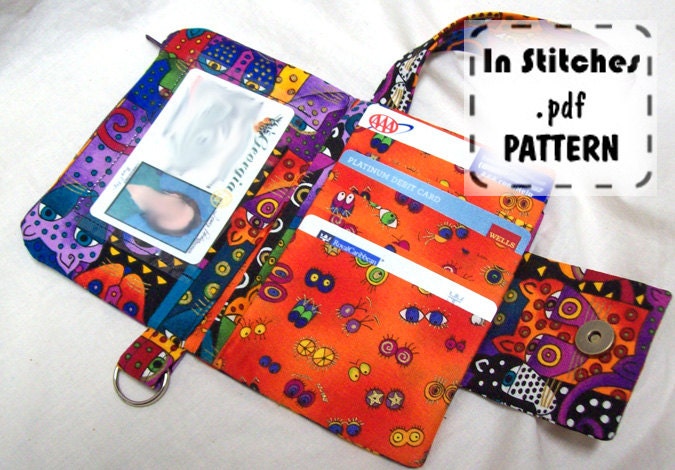 Download Small Wallet Wristlet PDF Pattern DIY Clutch by sidquilts on Etsy