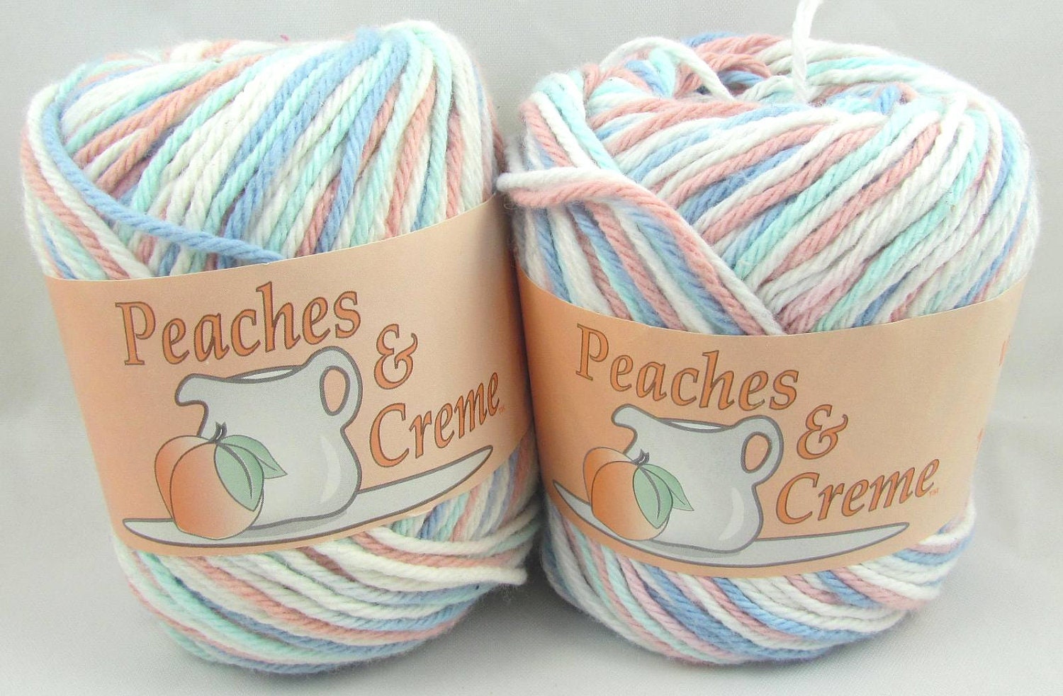 SHADED PASTELS Peaches & Creme Yarn 2 Balls
