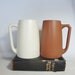 2 vintage large hyalin stoneware mugs