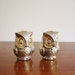 Vintage silver plated owl salt and pepper shakers