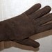 Brown suede gloves by Finale