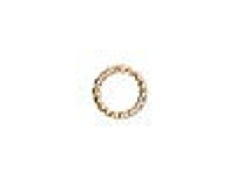 50 Fancy Twist Gold-plated Jumprings - 10.0mm 16 gauge