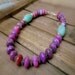 Butterfly Wings, Western Cowgirl Southwestern Faceted Agate Stone Necklace