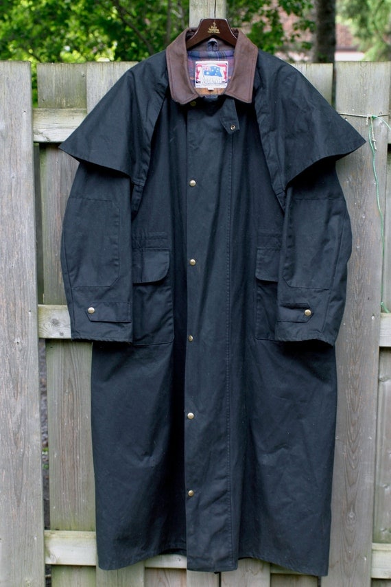 Vintage Australian Outback Koolah Jump Oilskin Riding Coat