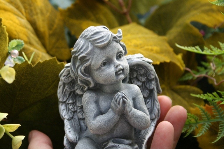 Concrete Angel Statue Baby Angel Sculpture Garden Cherub