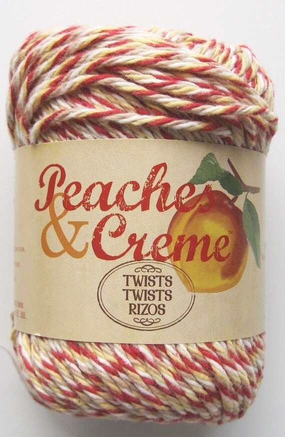 Items similar to 100% Cotton Yarn - Peaches and Creme Twists - Hampton ...