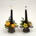 1/12TH scale - Reserved for Minteriors -Halloween 2 caqndlesticks with pumpkins BY LORY