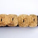 VINTAGE Gay Boyer Gold Belt Buckle on Navy belt