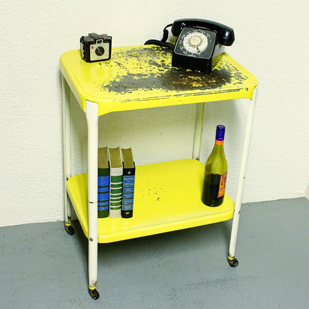 Vintage metal cart serving cart kitchen cart Cosco