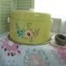 Treasury Item - Vintage Cake and Pie Tin - Yellow with Floral Toleware