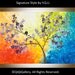 Boxing Day Sale Abstract Painting Heavy Texture Impasto Palette Knife Landscape Tree "Sunset, Love Birds and Cherry Blossom" by QIQIGALLERY