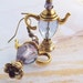 Blue, Purple Crystal Tea Pot Earrings