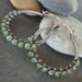 Hoop Earrings-Handmade Beaded-Peridot-Gemstone-Sale-Free Shipping.