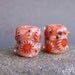 MruMru handmade lampwork beads, earring pair set. MINI Boro ORGANIC murrini rolos. Sra