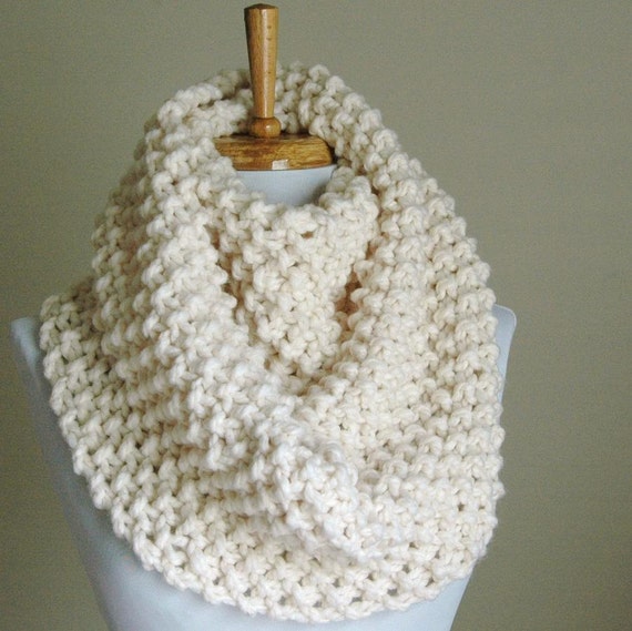 Chunky Knit Infinity Scarf Hand Knit Infinity Scarf Knit
