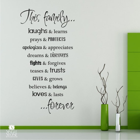 Handmade Spark - singlestonestudios - Family Rules Wall Decals ...