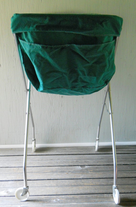 Vintage Rolling Laundry Cart