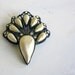 Vintage Brooch - Faux Pearls and Rhinestones - Stylized Peacock