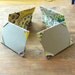 set of 4 origami paper frames - yellow-turquoise-purple paisley