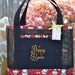 Tote Bag Embroidered Puppy Love Dog Puppy Fabric and Vinyl Mesh