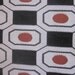 2 Metre Length of 1960s White and Black Space Age/Geometric Fabric