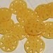 Yellow Pinwheel Buttons - Sewing Embellishments - 12 Buttons