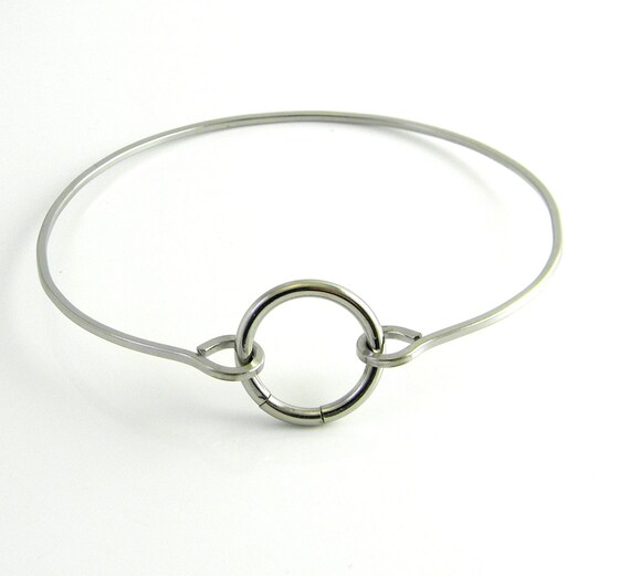 Discreet Locking Slave Bracelet Stainless by MockingbirdLaneWire