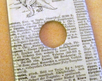 vintage GERMAN dictionary DINOSAURIER (dinosaur) dimmer switch cover