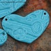 Pottery Heart Pendant or Bead in Aqua Fresca