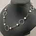 Statement Necklace Pearl Fused Fine Silver Circle Cyber Monday Etsy Sale Free US Shipping