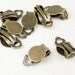 Earring Findings 8 Earring Clip-on Antique Bronze Non-Pierced (4 pairs) 18mm long, Pad 10mm NF (1034ear18z1) ... last remaining packages