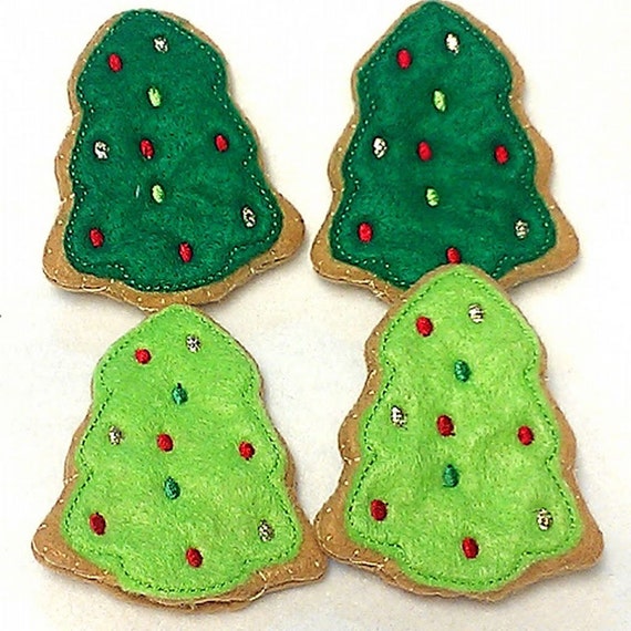 felt food christmas tree cookies set of 4 by itsthesmallthings felt food christmas tree cookies set of 4 by itsthesmallthings