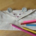 Pencil Case, Mouse, with eyes nose and ears, fully lined, mouse