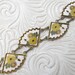 Vintage Fan Bracelet Enamel Jewelry Floral Bracelet B4606