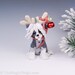 Chinese Crested Ornament Reindeer Costume Porcelain Sculpture